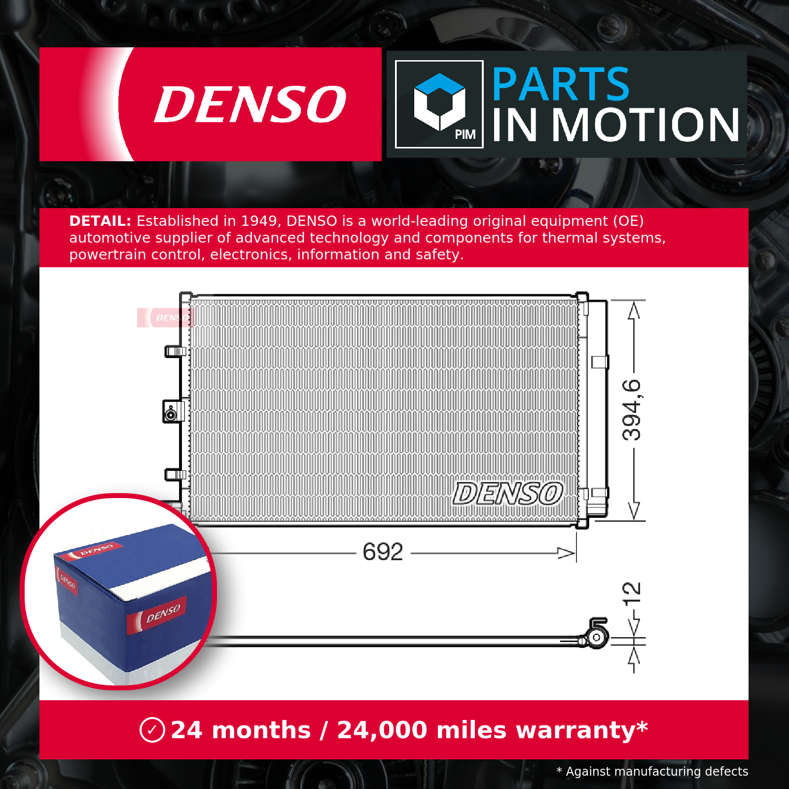 Air Con Condenser fits FORD PUMA 1.5D 2020 on AC Conditioning Denso 2120367 New