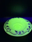 Fenton  Hand Painted  Burmese Rolled Rim Bowl On Stand/ Signed And Numbered