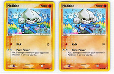 Meditite 56/100 Ex Crystal Guardians Reverse Holo Pokemon Card Stamped MP on eBay
