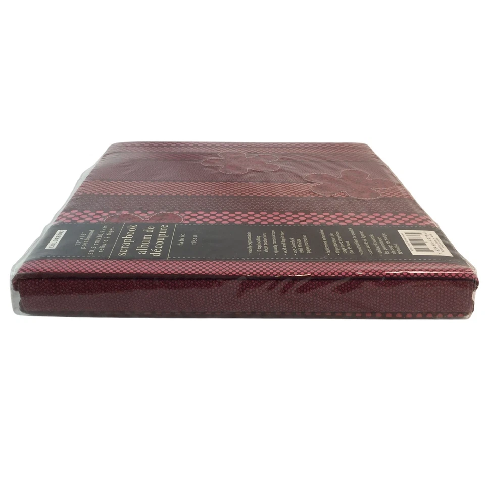 Colorbok 12x12 polegadas álbum de recortes pós-encolhido tecido cozinha flores borgonha - Imagem 4 de 4