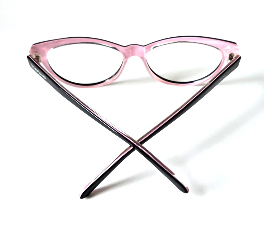 BEBE BB7024 001 OJO DE GATO NEGRO ROSA MUJER BORDE COMPLETO GAFAS AUTÉNTICAS 56-15-135 Foto 4 de 4