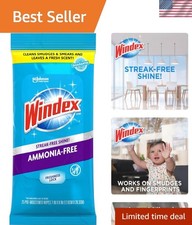 Wipes Glass Cleaning Ammonia Free, Pre-Moistened Wipes for Cleaning All Glass...
