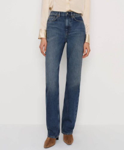 Harriet High Rise Relaxed Straight Jeans Color:Derg Size 34