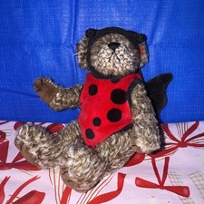 Ty Beanie Baby The Attic Treasures Bugsy 1993 Ladybug Bear Stuffed Animal #361