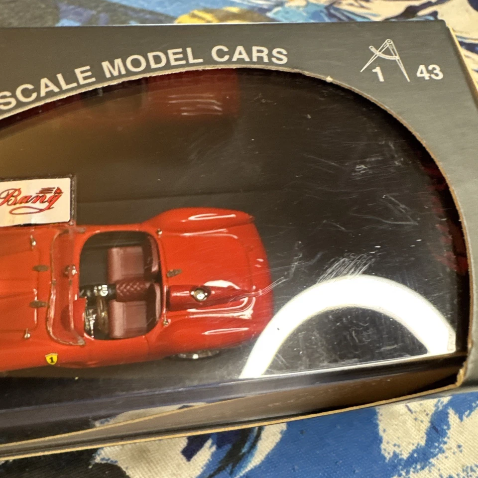 MIB Bang 1/43 Ferrari 250 TR “Prova” Red Made in Italy Ferrari Bang 7107 - Image 3 of 4