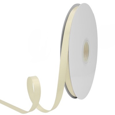 3/8 Inch x 50 Yards Ivory Double Face Satin Ribbon, Gift Wrapping Wedding