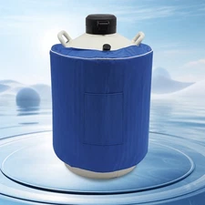 30L Liquid Nitrogen LN2 Storage Tank Container Cryo Dewar w Canisters Strap New