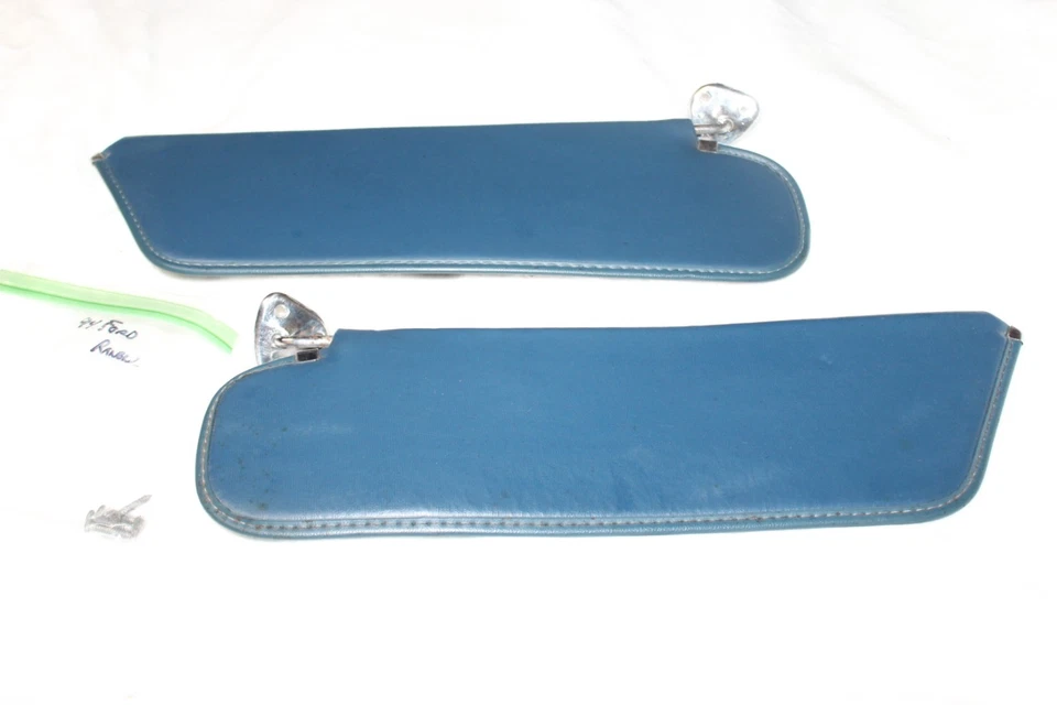 PARA-SOL 83-88 Ford RANGER Bronco II com parafusos para-sol vinil azul LIMPO - Imagem 2 de 2