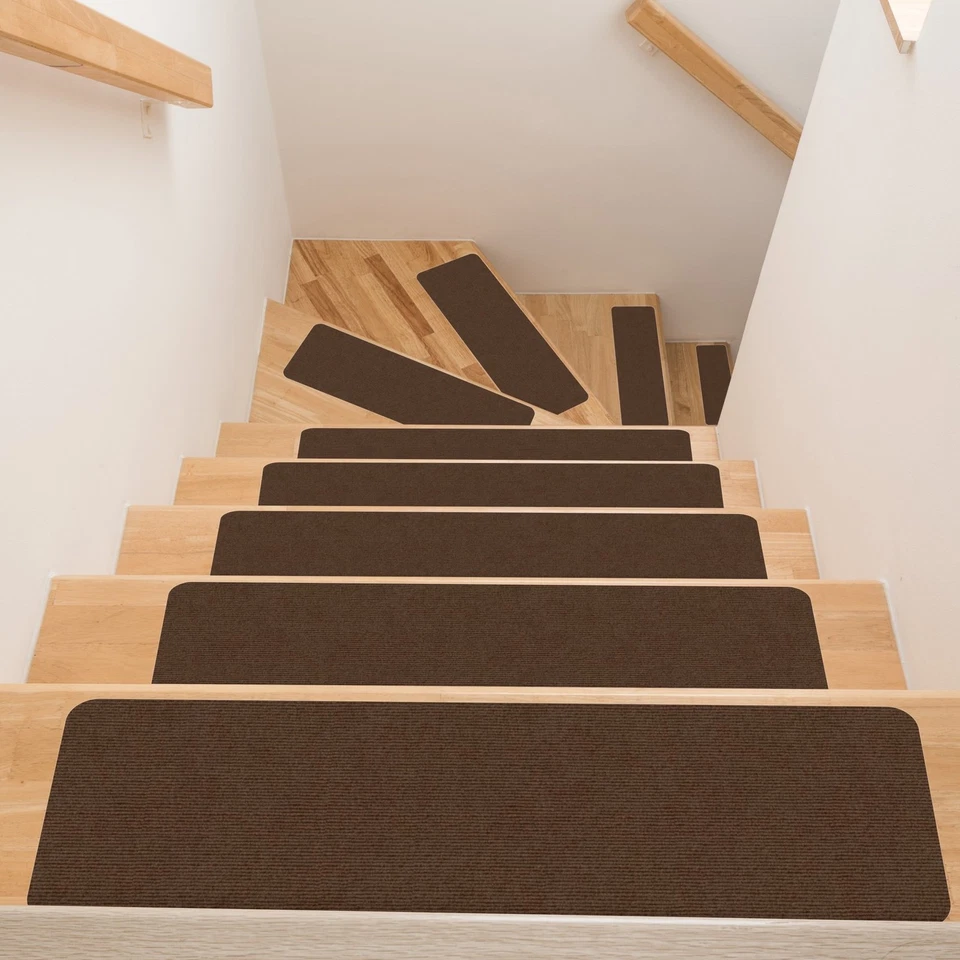 Stufenmatte Treppenmatte Treppenteppich Stufenteppich selbsthaftend im Set - Bild 3 von 4