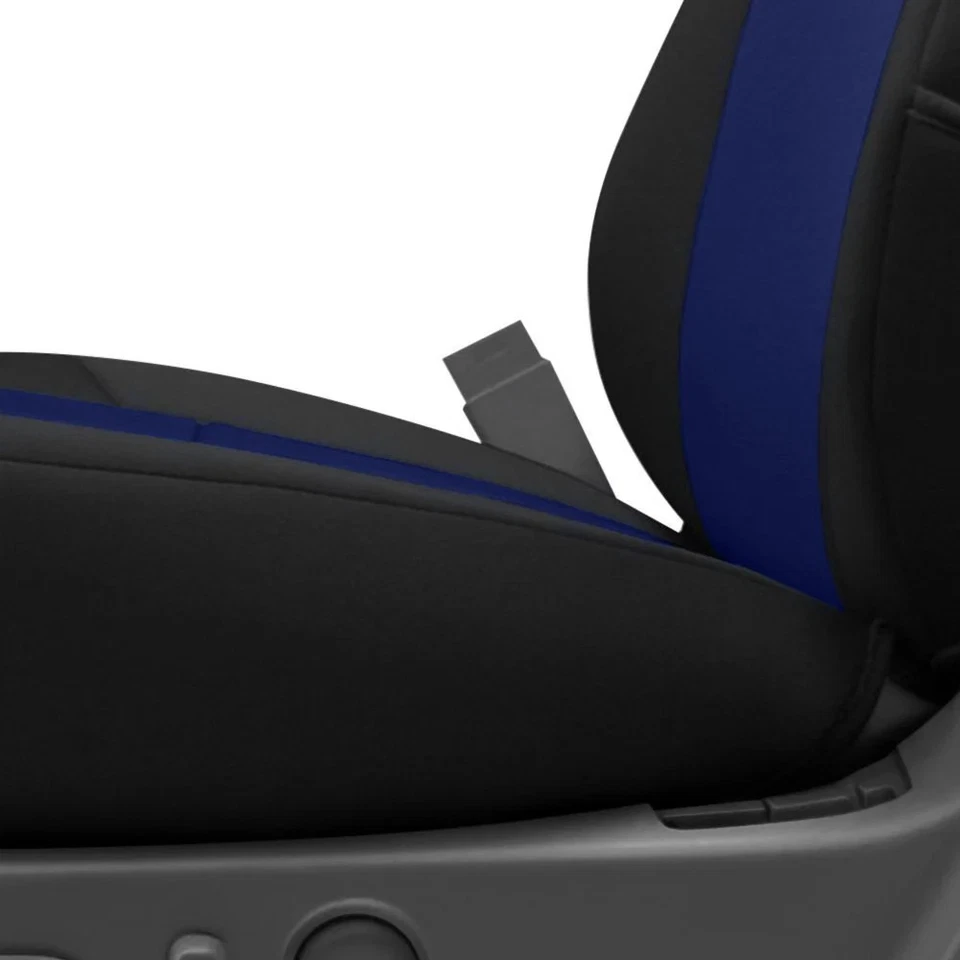 For Volkswagen Passat 99-05 Neosupreme 2nd Row Black & Blue Custom Seat Covers Foto 3 de 4