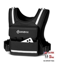 Weighted Vest, 0-40 LBS Adjustable Weight Vest With Reflective Stripe, No