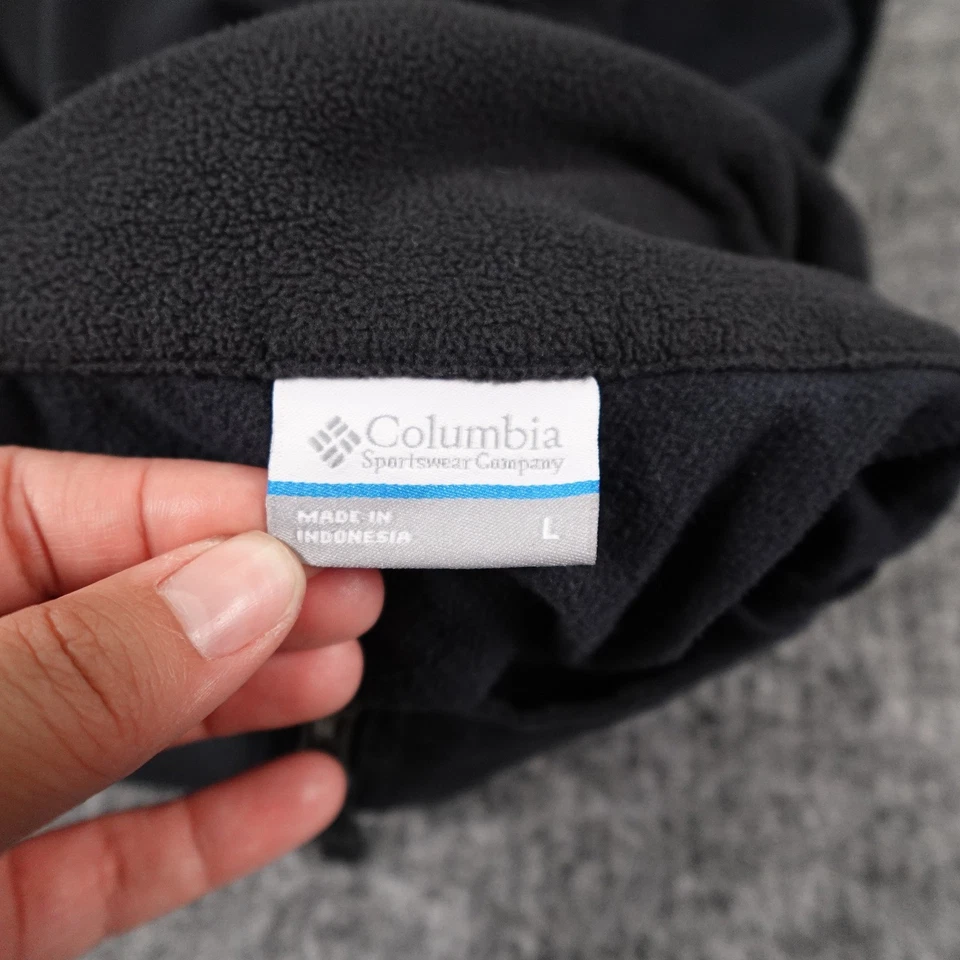 Chaleco softshell con capucha Columbia para mujer grande negro cremallera completa AL1030 Foto 3 de 4