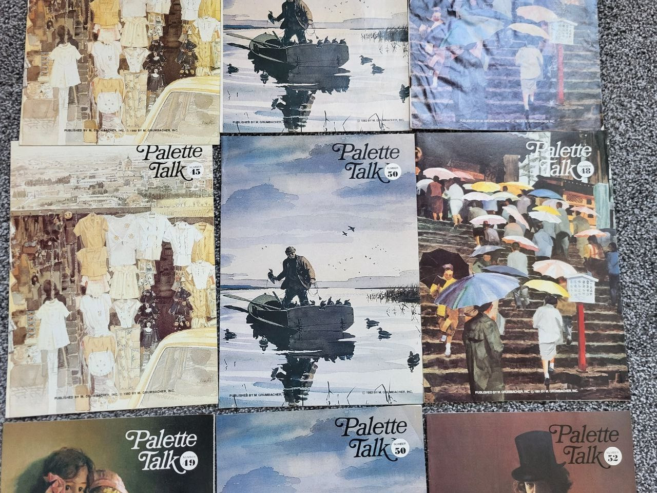 Lot of 10 Issues Palette Talk Magazines M. Grumbacher