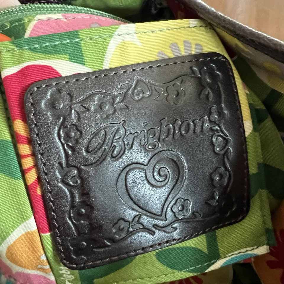 Brighton Lockheart Woven Teal Shoulder Bag with Heart Charm Handbag Purse - Imagem 2 de 4