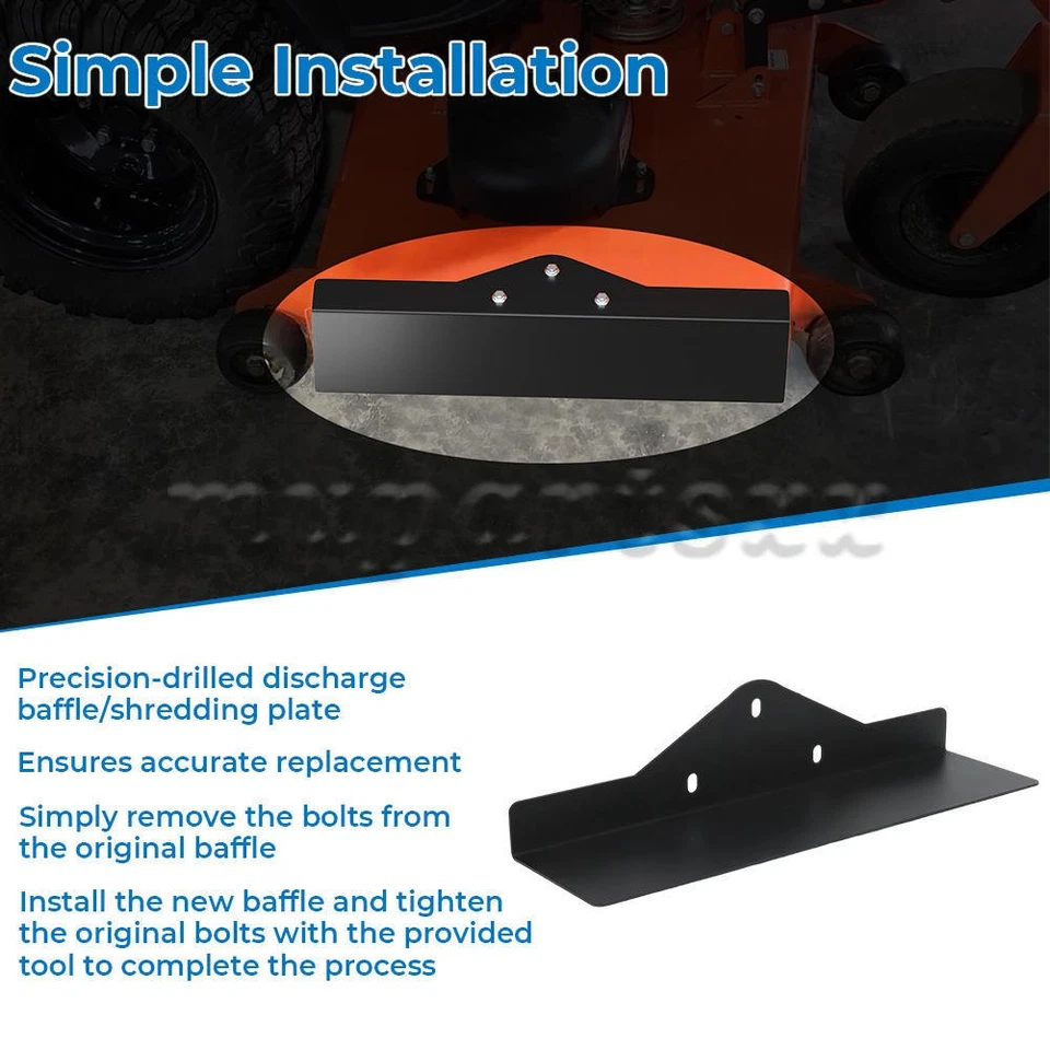 Bloqueador de conductos/placa de mantillo para cortacésped Bad Boy ZT Elite & Maverick 48" 54" 60" EE. UU. Foto 3 de 4