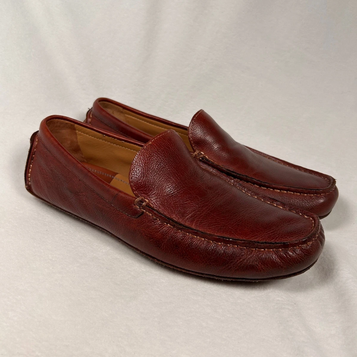 Johnston & Murphy Sheepskin Chadwell Loafer Loafer Brown Textured Nubuck Preppy Johnston & Murphy M Leather Upper Dress Shoes for Men for  main image 4