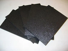 5 Sheets of 8.00" X 5.25 "X .25" HC Black ABS Plastic 