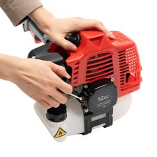 Heavy Duty 2.3HP Power Sweeper 52cc Handheld Gas Powered Broom Snow Dirt Walkway