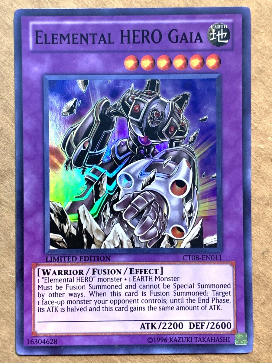 yugioh Elemental Hero Gaia CT08-EN011 Limited Edition Super