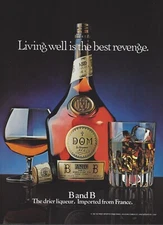 1983 B&B Liqueur  Living Well Is The Best Revenge vintage Print Ad Advertisement