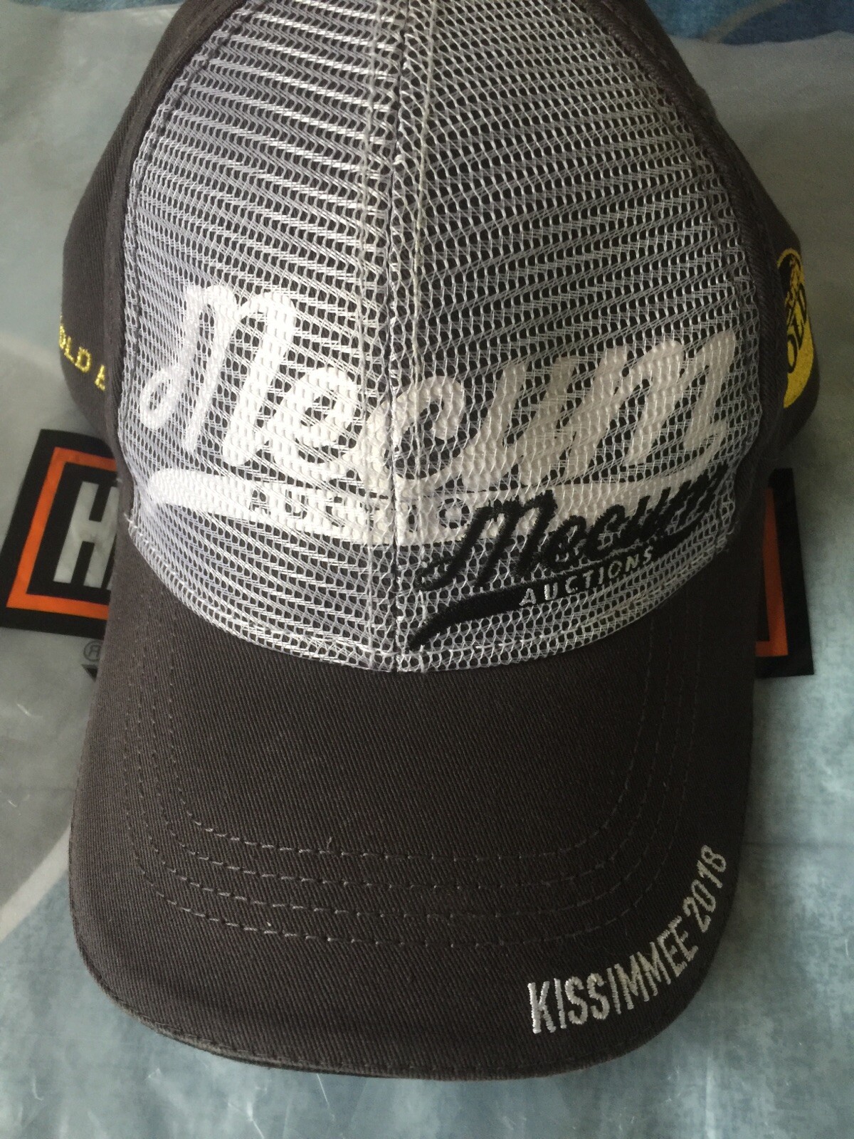 NWOT Mecum Auctions Kissimmee 2018 Gold Bidder Embroidered Ball Cap Hat