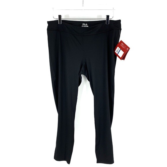 Leggings donna Fila Dynamic 3 4 colorblock bianco e nero taglia XL nuovi con etichetta