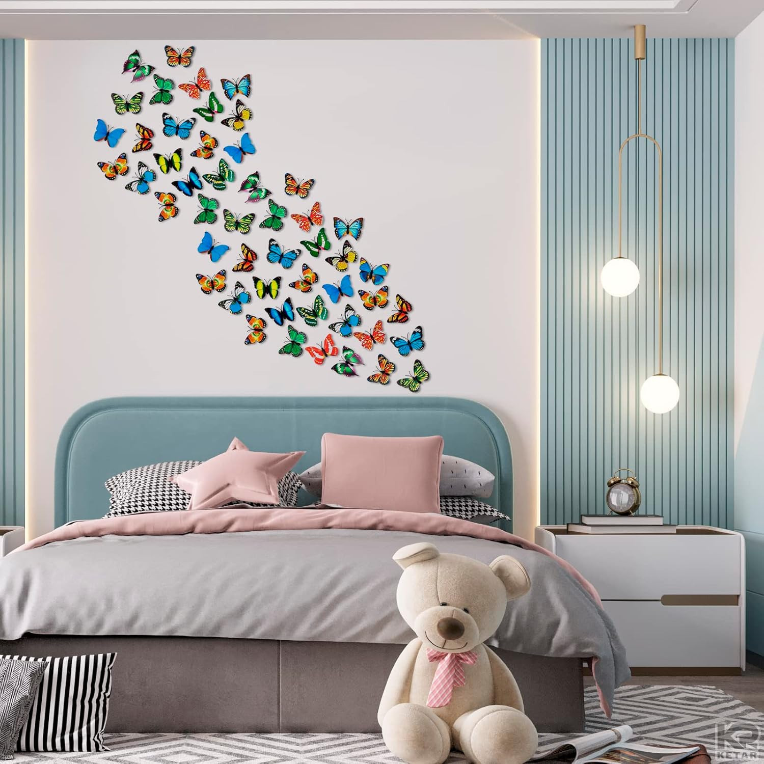 20 PCS Colorful Butterfly Refrigerator Magnets - Butterfly Wall Decor Strong Mag