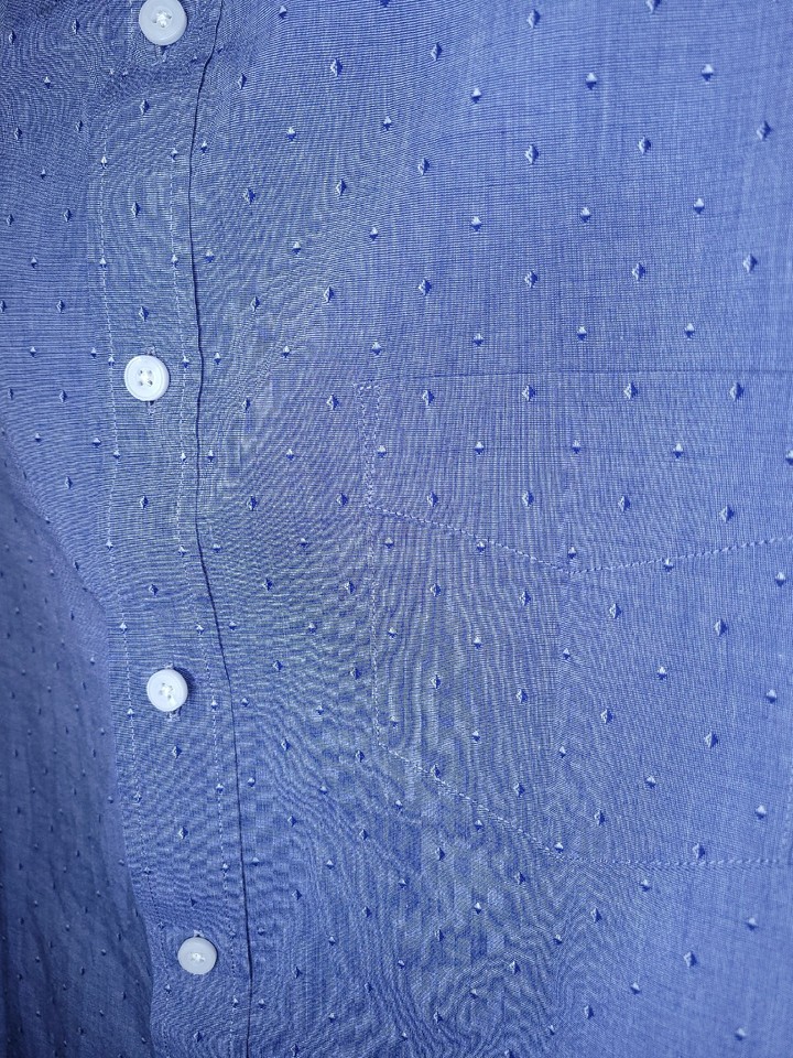 UNTUCKit WrinkleFree Howell Shirt Large Long Sleeve Blue Diamond L123