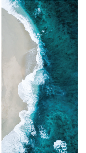 Beach Shoreline Waves Cornhole Board Decal Wrap Skin (Qty 1) 24.25" x 48.25" - 第 2/2 張圖片