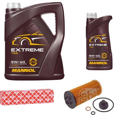 FEBI BILSTEIN Inspektionspaket 6L MANNOL Extreme 5W-40 für BMW X2 F39 sDrive20i