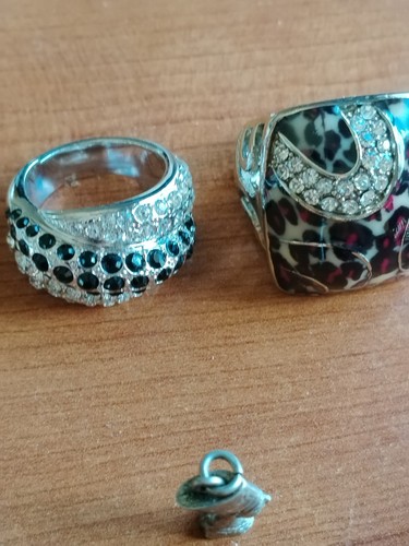 Lote 5x Anillos italiano de Mujer y 3x colgantes - Imagen 4 de 9