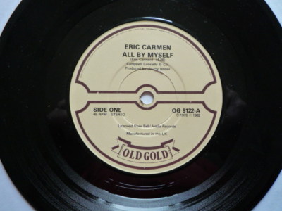Eric Carmen    All By Myself / It Hurts Too Much   OG 9122   VINYL NEAR MINT 