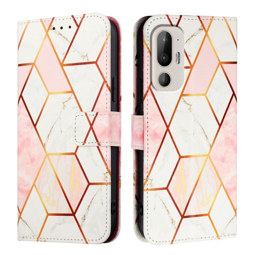 For HTC U24 Pro, Luxury Fashion Marble Flip PU Leather Wallet Cover Case - Picture 16 of 18