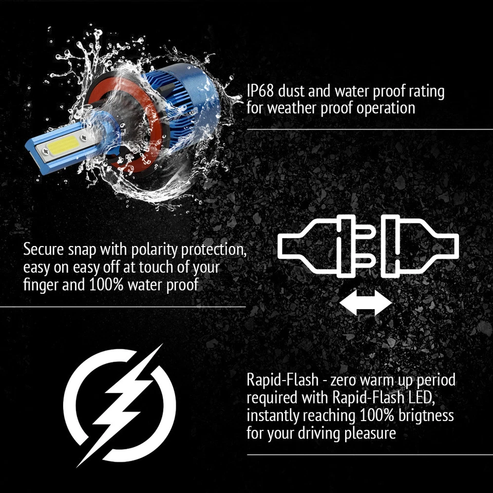 Kit de faros LED HID AUTOVIZION H13 9008 blanco para Mercury Monterey 2004-2007 Foto 4 de 4