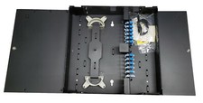 48 Fiber Dual Door Wall Mount, 24 LC/UPC Duplex Adapters, Patch Only Singlemode