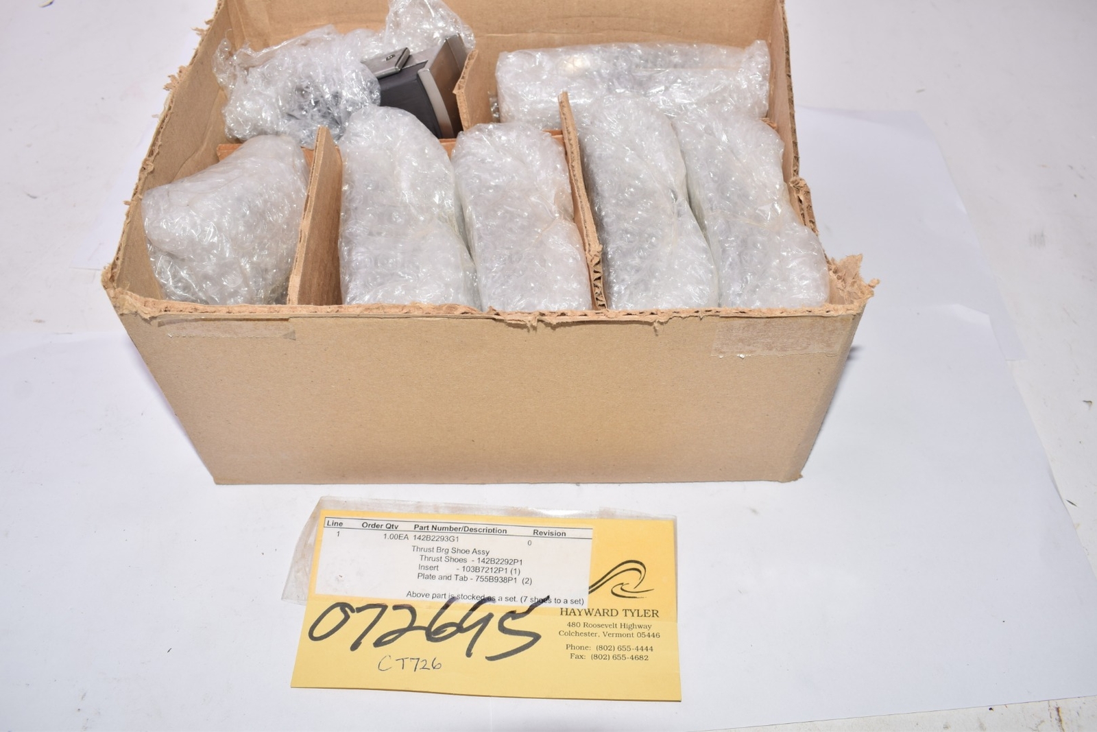 NEW Hayward Tyler, Part 142B2293G1, Thrust Bearing Shoe Assembly, Thrust Shoe, eBay