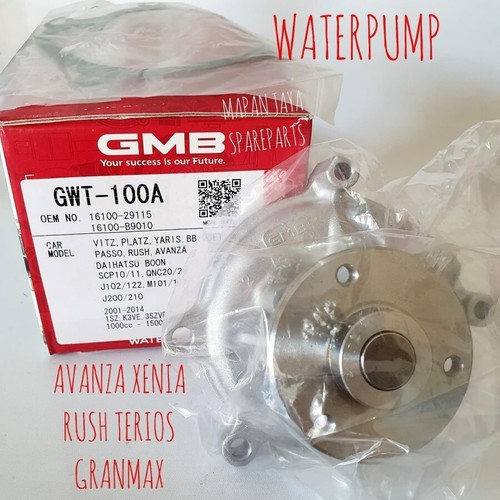 GMB WATER PUMP FOR TOYOTA RUSH AVANZA 16100-29115 16100-89010 - Picture 4 of 6