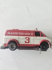 Vintage TYCO 3 Maintenance Van Slot Car Red White