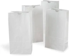 10 Lb Paper Bags/Paper Grocery Bags in White and Brown Colors