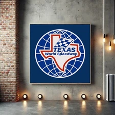 Texas World Speedway Poster NASCAR INDYCAR Racing History Wall Art Print Gift