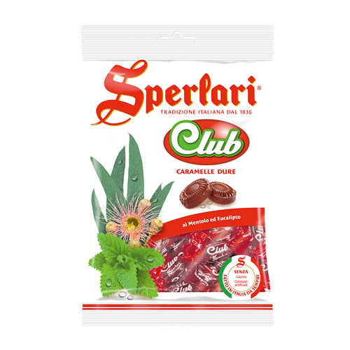 CARAMELLE CLUB SPERLARI 1 KG - BALSAMICHE AL MENTOLO ED EUCALIPTOLO - Foto 1 di 3