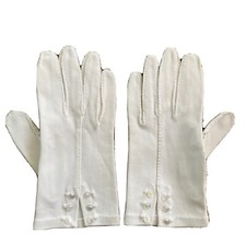 Vintage Ladies Ivory Formal Driving Gloves Circa 1950  s-  60  s
