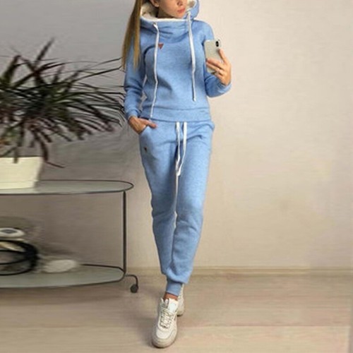 2Pcs Women Jogging Tracksuit Sport Gym Coat Sweat Suit Apparel Pants Outfits Set eBay