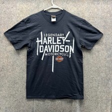 Harley Davidson Shirt Men Medium Black Motorcycle Crewneck Legendary Spell 2018