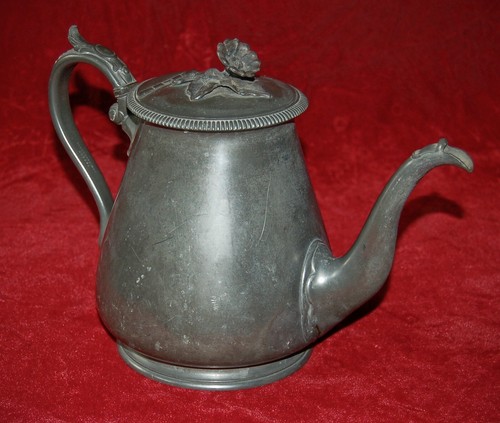 Antigua CAFETERA DE PELTRE James Dixon & Son Sheffield, Inglaterra 1851-1879 ¡RARA! - Imagen 3 de 9