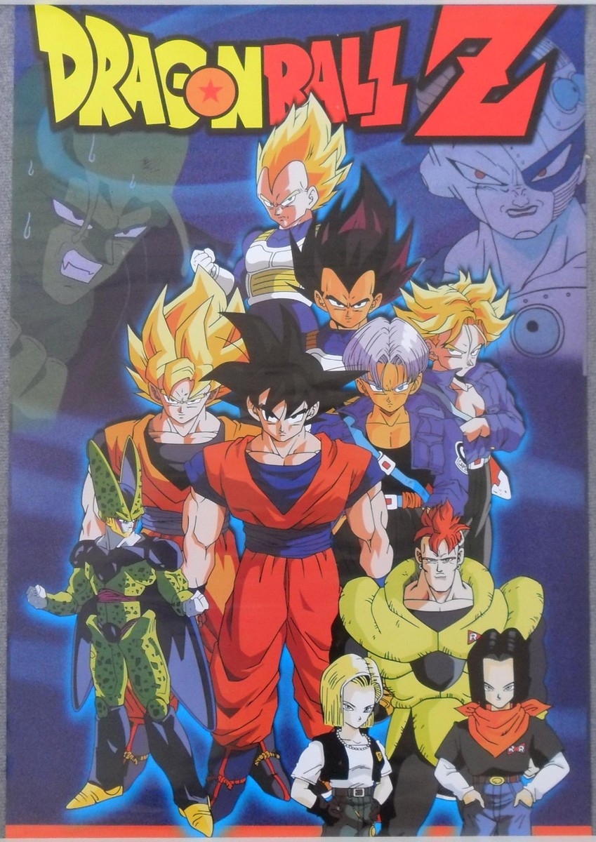 Dragon Ball Z - Blue - Poster Rar/Vintage 1990er - Reinders