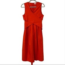 J. By J Crew Orange Wrap Style Dress