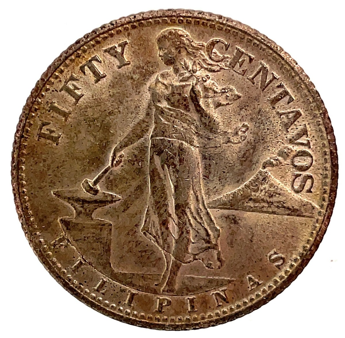 COMPLETE DENOMINATION 5 COIN SET 1944 WW II PHILIPPINES USA ADMIN. BU  UNC.TONED. | eBay