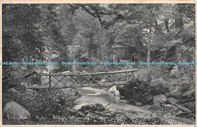 R397006 The Rustic Bridge Shaugh Plymouth Pelham Postkarte 1929