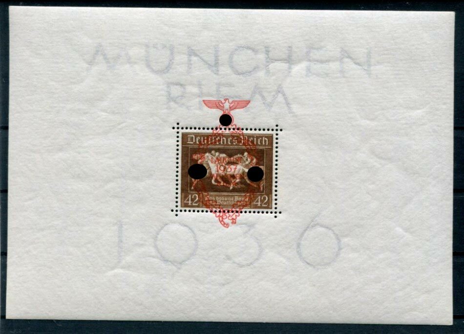 Third Reich Horse Block 10 Luxury** MNH Mint Never Hinged 190EUR (72508)